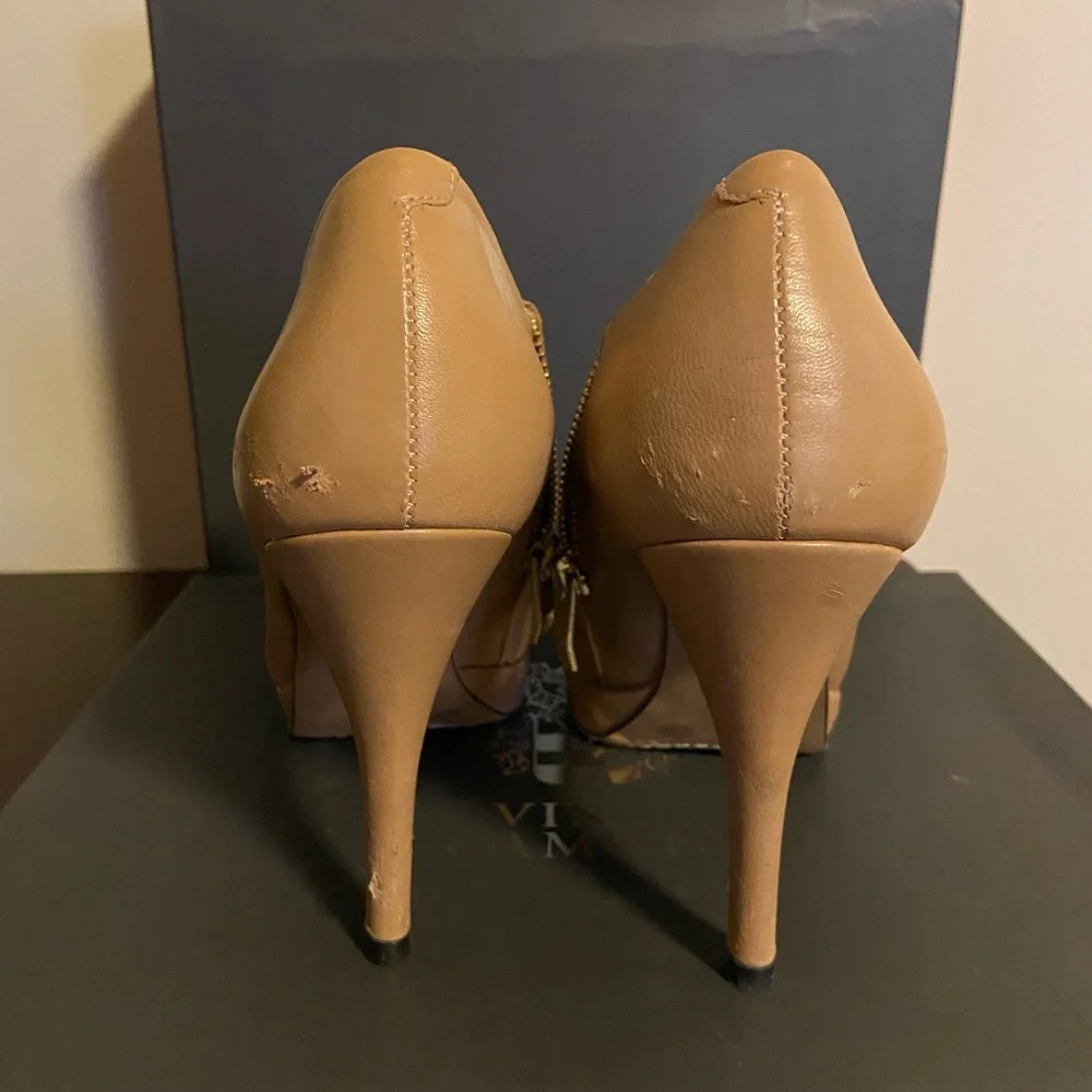 Vince Camuto Tan Women's Heeled Booties - Picture 3 of 10